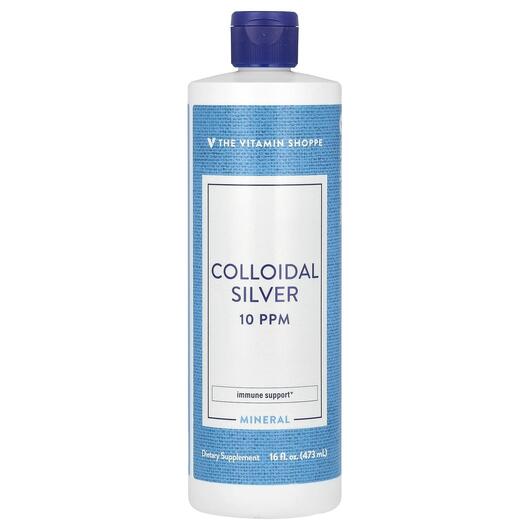 Основне фото товара TheVitaminShoppe, Colloidal Silver 10 PPM, Срібло, 473 мл