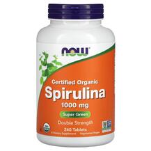 Спіруліна Certified Organic Spirulina 333 mg NOW