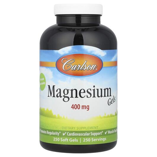 Основне фото товара Liquid Magnesium 400 mg, Рідкий Магній 400 мг, 250 капсул