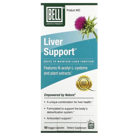 Основне фото товара Bell Lifestyle, Liver Support, Підтримка печінки, 60 капсул