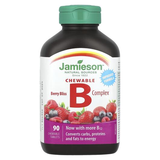 Основне фото товара Chewable Vitamin B Complex Berry Bliss, B-комплекс, 90 таблеток