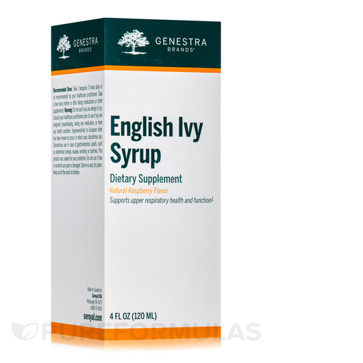 Основне фото товара Genestra, English Ivy Syrup Raspberry, Екстракт плюща, 120 мл