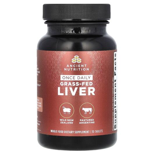 Основне фото товара Once Daily Grass-Fed Liver, Мультивітаміни, 30 таблеток
