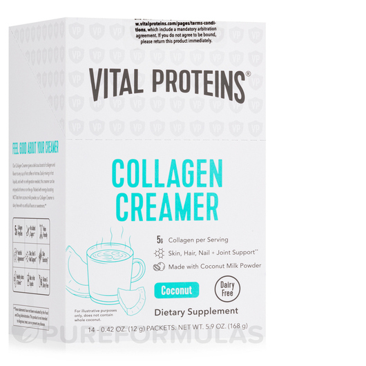 Основне фото товара Collagen Creamer Coconut Flavor, Колаген, 14 Stick Pack