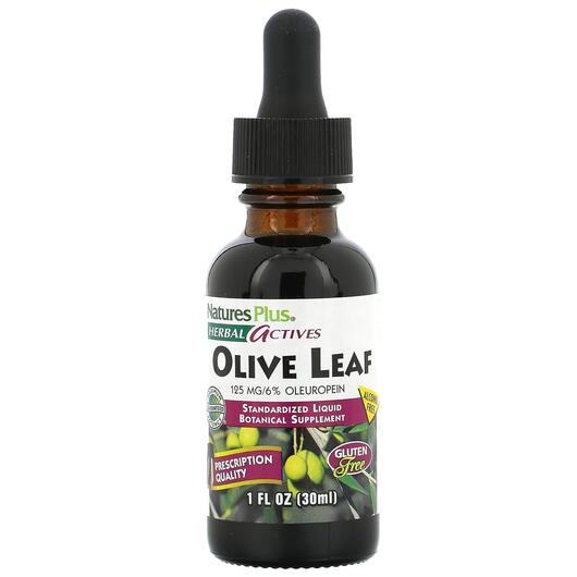 Основне фото товара Herbal Actives Olive Leaf Alcohol Free, Листя оливи, 30 мл