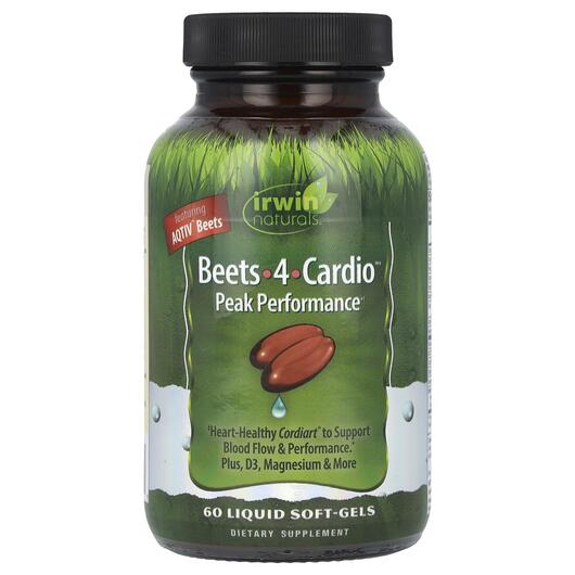 Основне фото товара Irwin Naturals, Beets-4-Cardio, Червоний буряк, 60 капсул