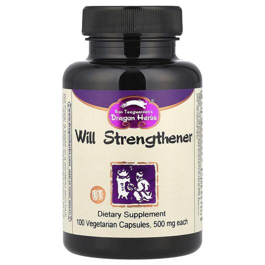 Основне фото товара Dragon Herbs, Will Power 500 mg, Трави, 100 капсул