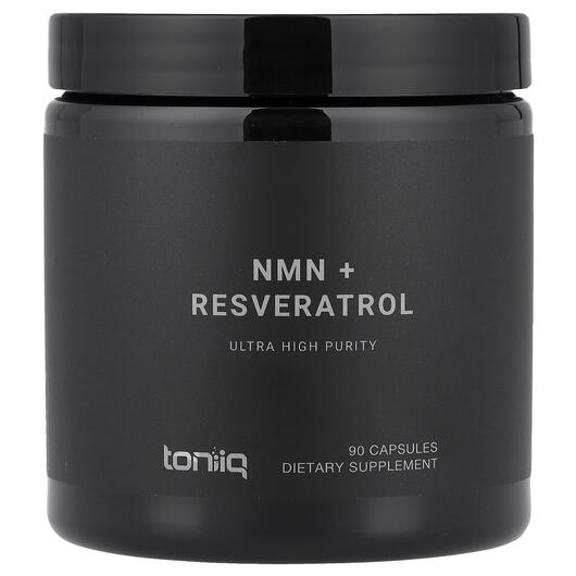 Основне фото товара Toniiq, NMN + Resveratrol, Ресвератрол, 90 капсул