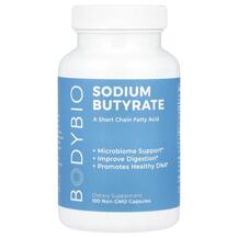 Бутират натрію Sodium Butyrate BodyBio 100 капсул Бутират натрію Sodium Butyrate BodyBio 100 капсул