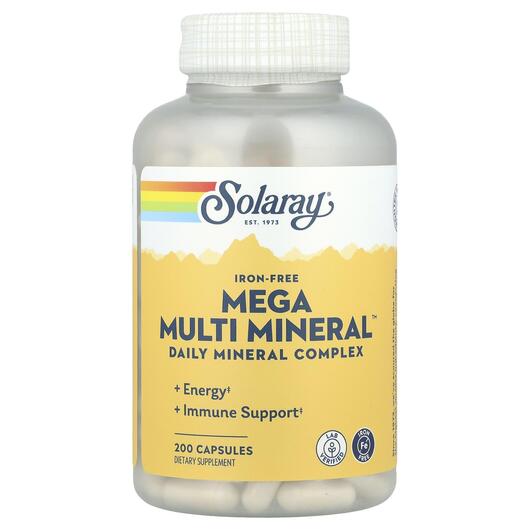 Основне фото товара Mega Multi Mineral Iron Free, Мега Мінерали без Заліза, 200 капсу