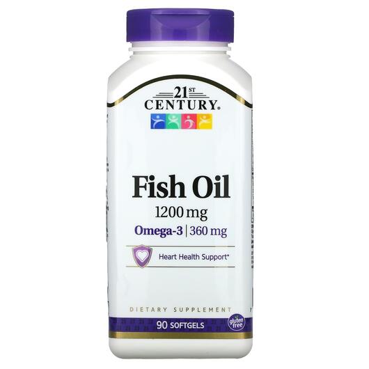 Основне фото товара 21st Century, Fish Oil 1200 mg, Риб'ячий жир 1200 мг, 90 кап