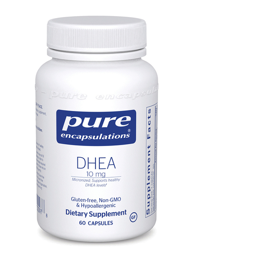 Основне фото товара Pure Encapsulations, DHEA 10 mg, Дегідроепіандростерон, 60 капсул