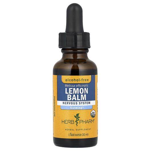 Основне фото товара Herb Pharm, Lemon Balm Alcohol-Free, Меліса, 30 мл