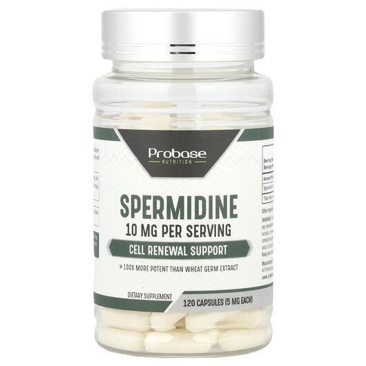 Основне фото товара Probase Nutrition, Spermidine 10 mg, Спермідин, 120 капсул
