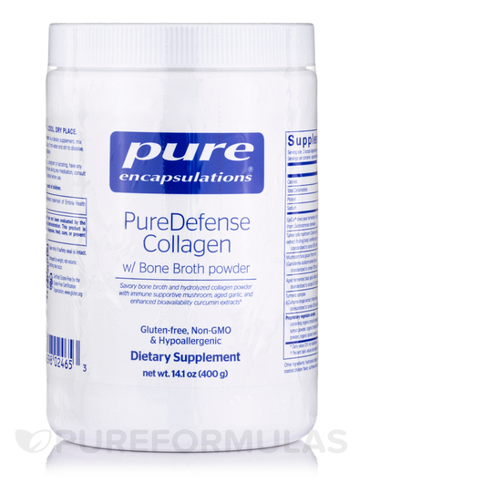 Основне фото товара PureDefense Collagen with Bone Broth Powder, Зміцнення кісток, 40