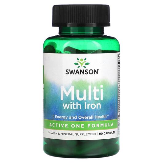 Основне фото товара Swanson, Multi with Iron, Залізо, 90 капсул