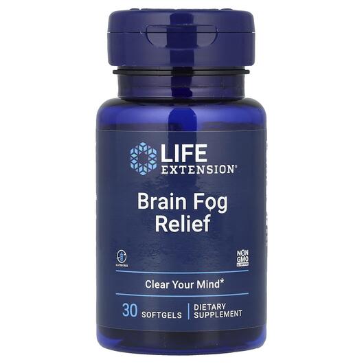 Основне фото товара Life Extension, Brain Fog Relief, Підтримка мозку, 30 капсул