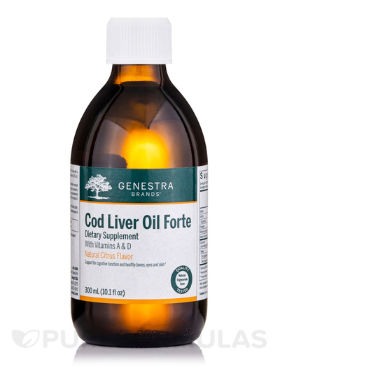 Основне фото товара Genestra, Cod Liver Oil Forte, Олія печінки тріски, 300 мл