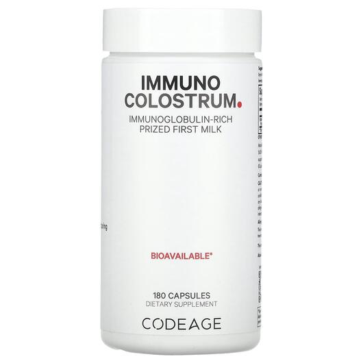 Основне фото товара CodeAge, Immuno Colostrum, Колострум, 180 капсул