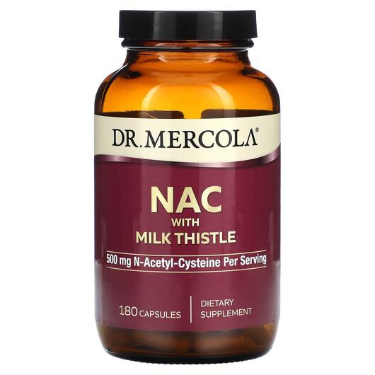 Основне фото товара NAC with Milk Thistle 250 mg, N-ацетилцистеїн, 180 капсул