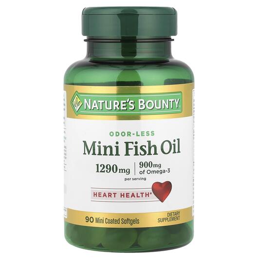 Основне фото товара Mini Fish Oil 1290 mg, Риб'ячий жир Омега-3 1290 мг, 90 капс