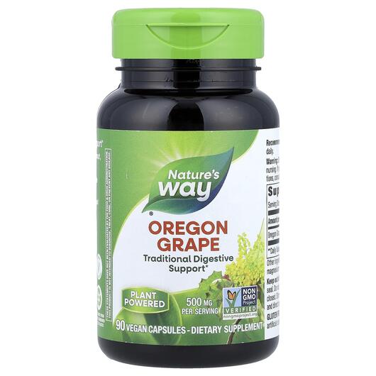 Основне фото товара Oregon Grape 500 mg, Орегонський виноград 500 мг, 90 капсул