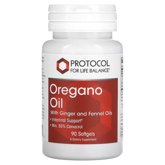 Основне фото товара Protocol for Life Balance, Oregano Oil, Олія орегано, 90 капсул