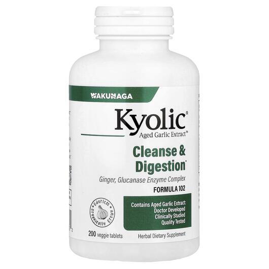 Основне фото товара Kyolic, Cleanse & Digestion, Підтримка Кандиди, 200 таблеток
