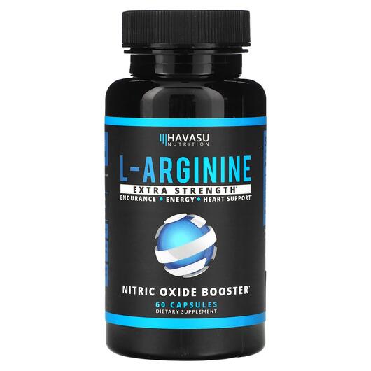 Основне фото товара Havasu Nutrition, L-Arginine Extra Strength, L-Аргінін, 60 капсул