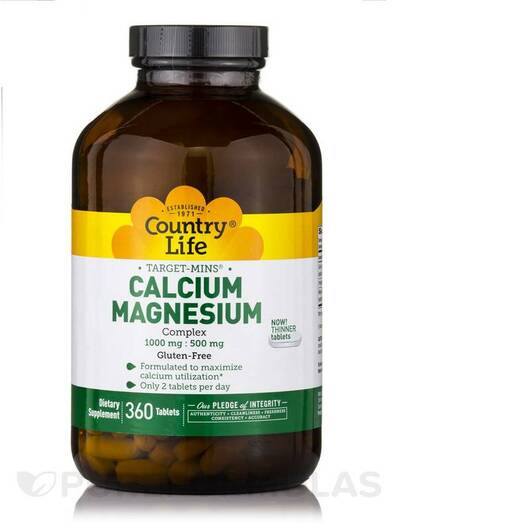 Основне фото товара Target-Mins Calcium-Magnesium Complex 1000 mg/500, Магній, 360 та