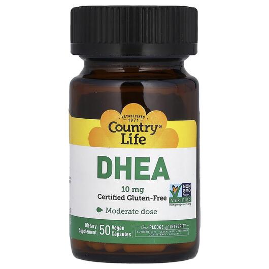 Основне фото товара DHEA 10 mg 50 Vegan, Дегідроепіандростерон, 50 капсул