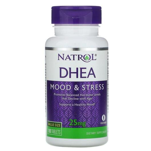 Основне фото товара Natrol, DHEA 25 mg, Дегідроепіандростерон, 180 таблеток