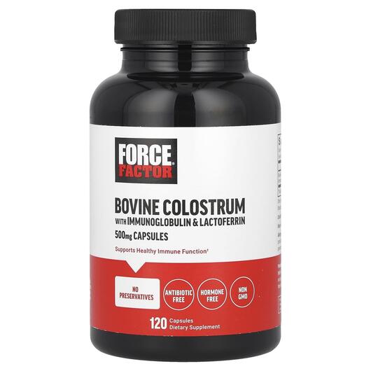 Основне фото товара Force Factor, Bovine Colostrum, Колострум, 120 капсул