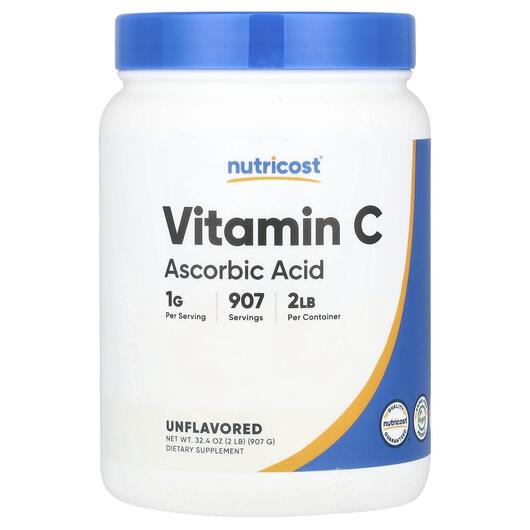 Основное фото товара Nutricost, Витамин C, Vitamin C Unflavored, 907 г