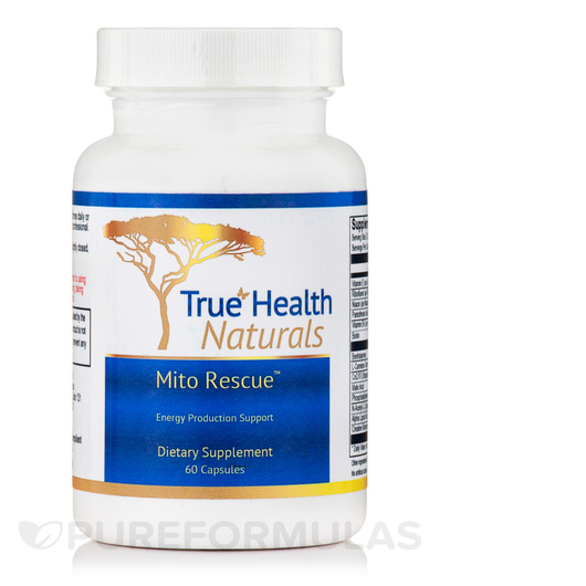 Основне фото товара True Healing Naturals, Mito Rescue, Мітохондрії, 60 капсул