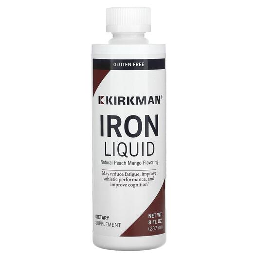 Основне фото товара Kirkman, Iron Liquid Natural Peach-Mango, Залізо, 237 мл