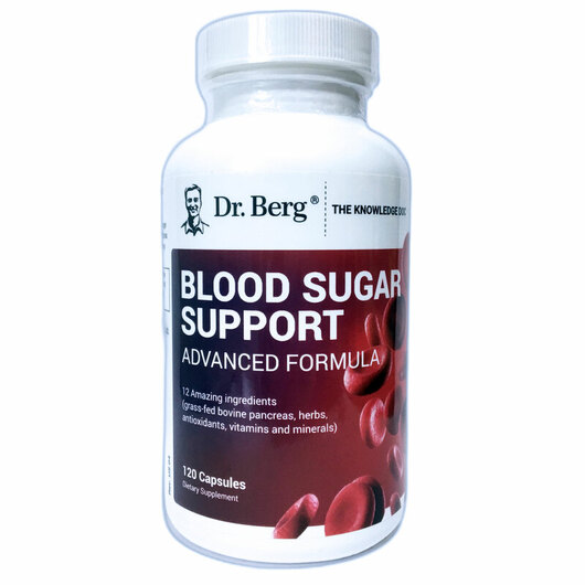 Основне фото товара Dr. Berg, Blood Sugar Support, Підтримка рівня цукру, 120 капсул