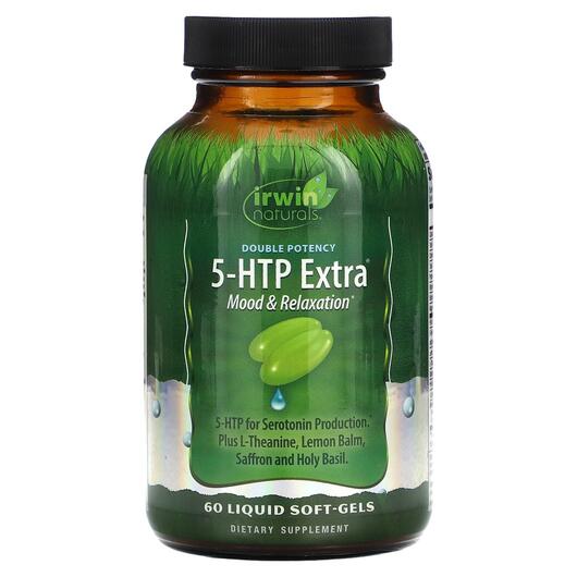 Основне фото товара Double Potency 5-HTP Extra, 5-гідрокситриптофан, 60 капсул