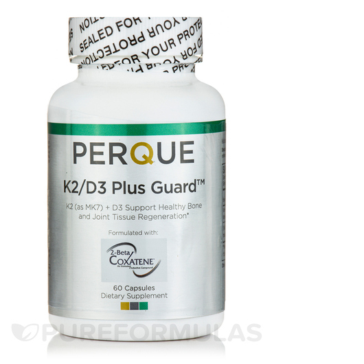 Основне фото товара Perque, K2/D3 Plus Guard, Вітаміни D3 K2, 60 капсул