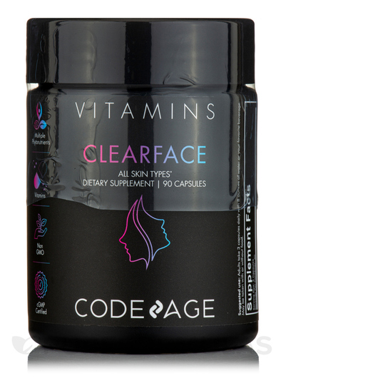 Основне фото товара CodeAge, Clearface Vitamins Black Edition, Вітаміни, 90 капсул