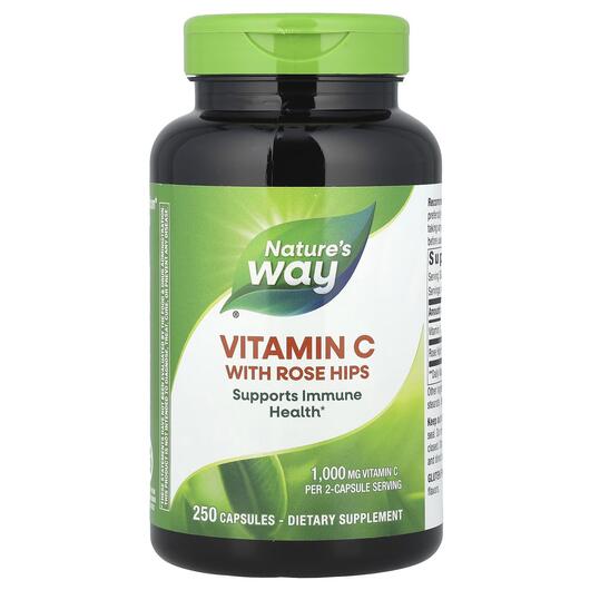 Основне фото товара Vitamin C 500 Rose Hips, C 500 з шипшиною, 250 капсул