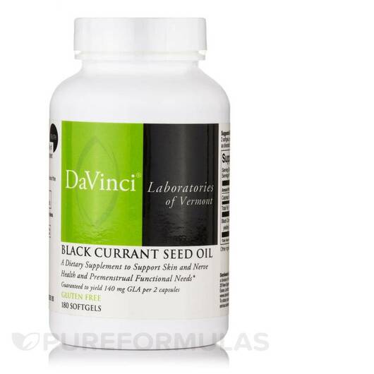 Основне фото товара Black Currant Seed Oil, Чорна смородина, 180 капсул