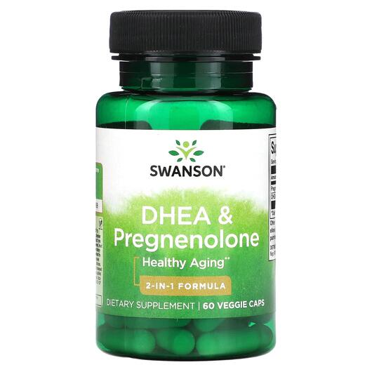 Основне фото товара Swanson, DHEА & Pregnenolone, Дегідроепіандростерон, 60 капсу