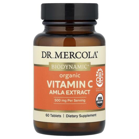 Основне фото товара Organic Vitamin C Amla Extract, Вітамін C, 60 таблеток