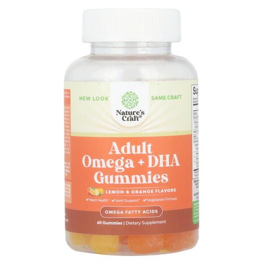 Основне фото товара Adult Omega + DHA Gummies Lemon & Orange, ДГК, 60 таблеток