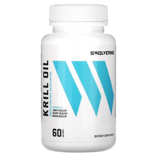 Основне фото товара Swolverine, Krill Oil, Олія Антарктичного Кріля, 60 капсул