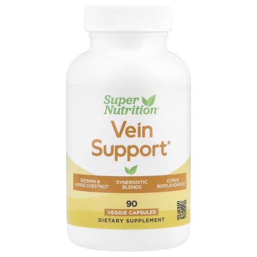 Основне фото товара Super Nutrition, Vein Support, Підтримка вен ніг, 90 капсул