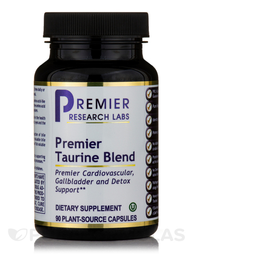 Основне фото товара Premier Research Labs, Premier Taurine Blend, L-Таурин, 90 капсул
