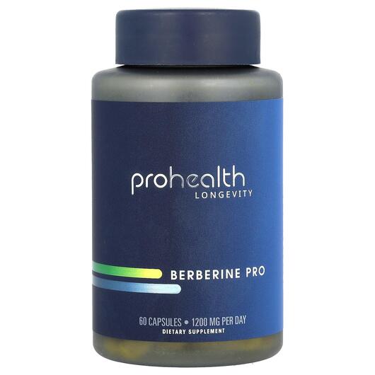 Основне фото товара ProHealth Longevity, Berberine Pro 1200 mg, Берберин, 60 капсул