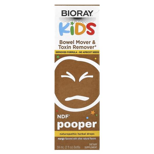 Основное фото товара Bioray, Поддержка кишечника, Kids NDF Pooper Mango, 59 мл